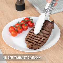 Набор силиконовых кухонных принадлежностей с деревянными ручками 12 в 1, молочный, DASWERK (ДАСВЕРК), 608193