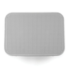 Стремянка-табурет-подставка 1 ступень, пластиковая, 16&times;33&times;25 см, нагрузка 200 кг, серый/<wbr/>бежевый