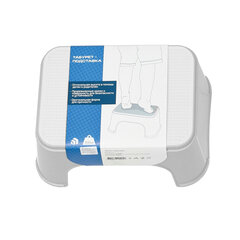 Стремянка-табурет-подставка 1 ступень, пластиковая, 16&times;33&times;25 см, нагрузка 200 кг, серый/<wbr/>бежевый