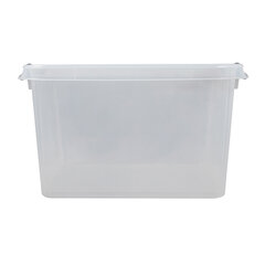 Ящик-контейнер 36 л с КРЫШКОЙ НА ЗАЩЕЛКАХ &laquo;ПРОФИ&raquo;, 29&times;50&times;39 см штабелируемый, ПРОЧНЫЙ, прозрачный