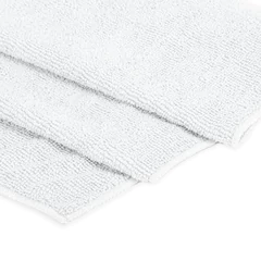 Салфетка из МИКРОФИБРЫ 40&times;80 см, WHITE ULTRA DENSE OVERLOCK, белая, 280 г/<wbr/>м<sup>2</sup>, LAIMA HOME, 608227