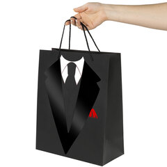 Пакет подарочный (1 штука) 26&times;13&times;32 см, ЗОЛОТАЯ СКАЗКА &laquo;Especially For Men&raquo;, выборочный лак, 608244