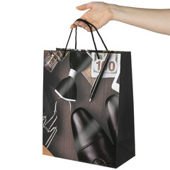 Пакет подарочный (1 штука) 26&times;13&times;32 см, ЗОЛОТАЯ СКАЗКА &laquo;Businessman&raquo;, выборочный лак, 608245