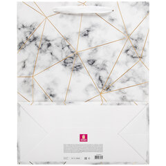 Пакет подарочный (1 штука) 26&times;13&times;33 см, ЗОЛОТАЯ СКАЗКА &laquo;Golden Marble&raquo;, тиснение фольгой, 608251