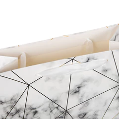 Пакет подарочный (1 штука) 26&times;13&times;33 см, ЗОЛОТАЯ СКАЗКА &laquo;Golden Marble&raquo;, тиснение фольгой, 608251