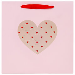 Пакет подарочный (1 штука) 20&times;20&times;8 см, ЗОЛОТАЯ СКАЗКА &laquo;With LOVE&raquo;, с прозрачным окном, 608255