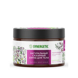 Скраб для тела 300 мл, SYNERGETIC "Цветущий инжир и лотос", натуральный, сахарный
