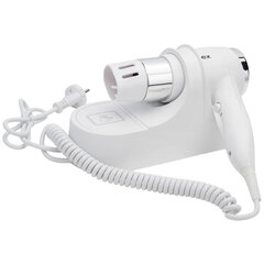 Фен для волос настенный KSITEX F-1600 W, 1600 Вт, пластик/<wbr/>металл, 2 скорости, белый