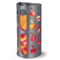 Держатель контейнер корзина APPLE для пакетов, мешков, бахил, 37,5&times;16&times;13 см, графит, LAIMA, 608367