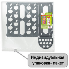 Держатель контейнер корзина APPLE для пакетов, мешков, бахил, 37,5&times;16&times;13 см, графит, LAIMA, 608367
