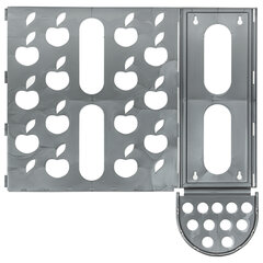 Держатель контейнер корзина APPLE для пакетов, мешков, бахил, 37,5&times;16&times;13 см, графит, LAIMA, 608367