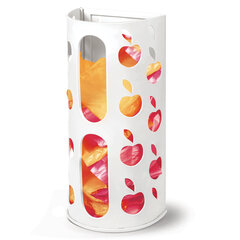 Держатель контейнер корзина APPLE для пакетов, мешков, бахил, 37,5&times;16&times;13 см, белый, LAIMA, 608368