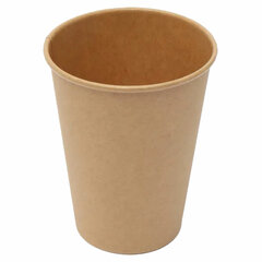 Стакан одноразовый бумажный 250/<wbr/>285 мл, D 80 мм, КОМПЛЕКТ 50 шт., однослойный, холодное/<wbr/>горячее, LAIMA ECO CRAFT, 608369