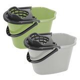 Ведро 10 л для уборки КОМПЛЕКТ с ОТЖИМОМ для веревочных и ленточных МОПов, 24х35х24 см, YORK, 70020