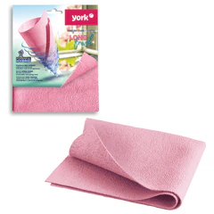 Салфетка из МИКРОФИБРЫ ГУБЧАТАЯ PVA/<wbr/>ПВА СУПЕРВПИТЫВАЮЩАЯ 30&times;30 см, Long Fresh, розовая, 275 г/<wbr/>м<sup>2</sup>, YORK, 26250