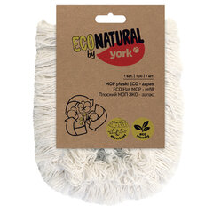 Насадка МОП плоская 42&times;10 см из хлопка, плотный ворс, для швабры &laquo;Natural&raquo;, YORK, 81680
