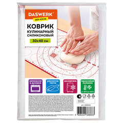 Коврик силиконовый для раскатки/<wbr/>запекания 30&times;40 см, красный, DASWERK (ДАСВЕРК), 608424