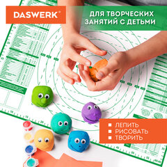 Коврик силиконовый для раскатки/запекания 40х60 см, зеленый, ПОДАРОК пластиковый нож, DASWERK (ДАСВЕРК), 608426