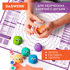 Коврик силиконовый для раскатки/запекания 46х66 см, фиолетовый, ПОДАРОК пластиковый нож, DASWERK (ДАСВЕРК), 608427
