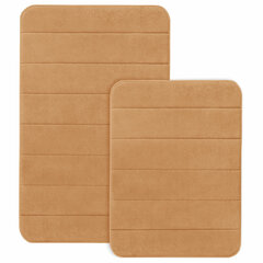 Комплект ковриков MEMORY EFFECT для ванной 50&times;80 см и туалета 40&times;60 см, персиковый, LAIMA HOME, 608447