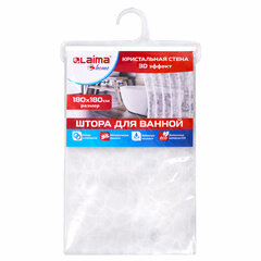 Штора для ванной комнаты CRYSTAL WALL с 3D-эффектом водонепроницаемая, 180&times;180 см, LAIMA HOME, 608451