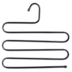 Вешалка для брюк и одежды &laquo;ЗМЕЙКА&raquo;, 5 секций, размер 34&times;36 см, черная, BRABIX, 608463