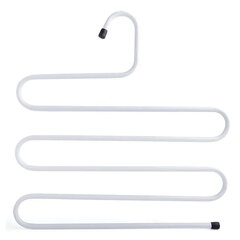 Вешалка для брюк и одежды &laquo;ЗМЕЙКА&raquo;, 5 секций, размер 34&times;36 см, белая, BRABIX, 608465