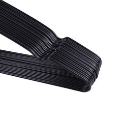 Вешалки-плечики для одежды, размер 48-50, металл, антискользящие, КОМПЛЕКТ 20 шт., черные, BRABIX PREMIUM, 608468