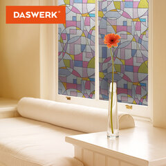 Пленка на окно самоклеящаяся статическая БЕЗ КЛЕЯ солнцезащитная 75&times;150 см &laquo;Абстракт&raquo; DASWERK (ДАСВЕРК), 608585