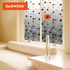 Пленка на окно самоклеящаяся статическая БЕЗ КЛЕЯ солнцезащитная 75&times;150 см &laquo;Шарики&raquo; DASWERK (ДАСВЕРК), 608593