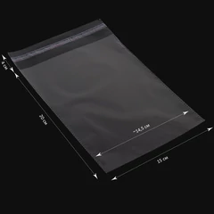 Пакет БОПП с клеевым клапаном, КОМПЛЕКТ 100 шт., 15&times;20+4 см, 25 мкм, с усиленным швом