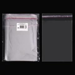 Пакет БОПП с клеевым клапаном, КОМПЛЕКТ 100 шт., 15&times;20+4 см, 25 мкм, с усиленным швом