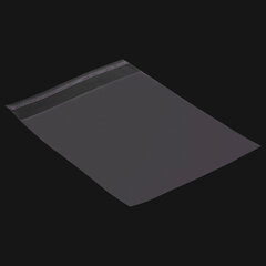 Пакет БОПП с клеевым клапаном, КОМПЛЕКТ 100 шт., 20&times;25+4 см, толщина 30 мкм, с усиленным швом