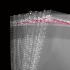 Пакет БОПП с клеевым клапаном, КОМПЛЕКТ 100 шт., 20&times;30+4 см, толщина 30 мкм, с усиленным швом
