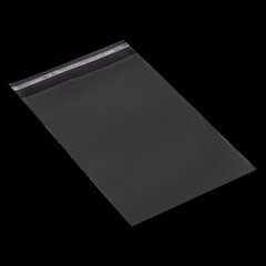 Пакет БОПП с клеевым клапаном, КОМПЛЕКТ 100 шт., 20&times;30+4 см, толщина 30 мкм, с усиленным швом