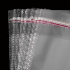 Пакет БОПП с клеевым клапаном, КОМПЛЕКТ 100 шт., 25&times;35+4 см, толщина 30 мкм, с усиленным швом