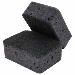 Губки для посуды 9,5&times;7&times;3,5 см, КОМПЛЕКТ 10 шт., BIG BLACK, КРУПНОПОРИСТЫЙ поролон с абразивным слоем, LAIMA, 608650