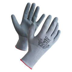 Перчатки полиэфирные ПОЛИКС маслостойкие 1 пара, 15 класс, 30-32 г, размер 9, покрытие &mdash; облив ПОЛИУРЕТАНОВОЕ, эластичные и комфортные, СВС