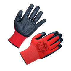 Перчатки полиэфирные ОИЛРЕЗИСТ маслобензостойкие 1 пара, 15 класс, 42-44 г, размер 9, покрытие &mdash; облив НИТРИЛОВОЕ, прочные, тактильные, СВС