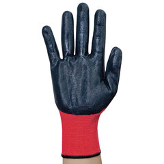 Перчатки полиэфирные ОИЛРЕЗИСТ маслобензостойкие 1 пара, 15 класс, 42-44 г, размер 9, покрытие &mdash; облив НИТРИЛОВОЕ, прочные, тактильные, СВС