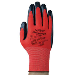 Перчатки полиэфирные ОИЛРЕЗИСТ маслобензостойкие 1 пара, 15 класс, 42-44 г, размер 9, покрытие &mdash; облив НИТРИЛОВОЕ, прочные, тактильные, СВС