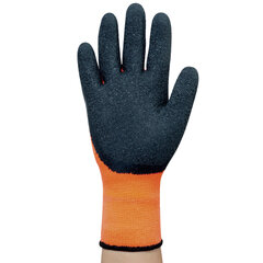 Перчатки акриловые РУБИФРОСТ R ЗАЩИТА ОТ ХОЛОДА 1пара, 10 класс, 95-100г, разм 10, покрытие &mdash; облив РЕЛЬЕФНЫЙ ЛАТЕКС, теплые, усиленные, СВС