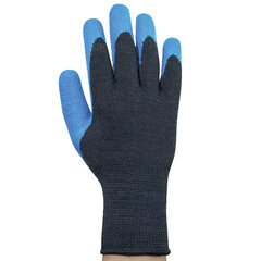 Перчатки хлопок + полиэфир УТЕПЛЕННЫЕ, 1 пара, 10 класс, 105-110 г, размер 10, покрытие &mdash; облив РЕЛЬЕФНЫЙ ЛАТЕКС, прочные, усиленные, СВС