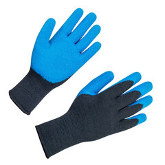 Перчатки хлопок + полиэфир УТЕПЛЕННЫЕ, 1 пара, 10 класс, 105-110 г, размер 10, покрытие &mdash; облив РЕЛЬЕФНЫЙ ЛАТЕКС, прочные, усиленные, СВС