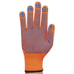 Перчатки акриловые РУБИФРОСТ ЗИМНИЕ 1 пара, 10 класс, 50-56 г, размер 9, ПВХ ТОЧКА, утепленные с начесом внутри, СВС