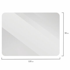 Коврик защитный напольный BRABIX, поликарбонат, 90&times;120 см, глянец, толщина 0,8 мм, рулон в коробе, 608711