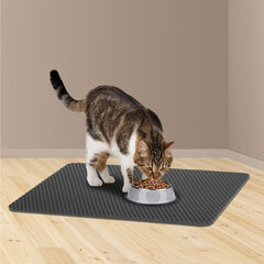 Коврик EVA / ЭВА универсальный 35&times;45 см ячеистый (СОТЫ) применим для сушки посуды, кухни, ванной, животных, цвет СЕРЫЙ, LAIMA, 608712