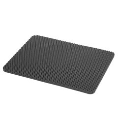 Коврик EVA / ЭВА универсальный 35&times;45 см ячеистый (СОТЫ) применим для сушки посуды, кухни, ванной, животных, цвет СЕРЫЙ, LAIMA, 608712
