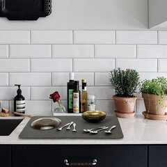 Коврик EVA / ЭВА универсальный 50&times;67см ячеистый (СОТЫ) применим для сушки посуды, кухни, ванной, прихожей, животных, цвет СЕРЫЙ LAIMA,608713