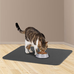 Коврик EVA / ЭВА универсальный 50&times;67см ячеистый (СОТЫ) применим для сушки посуды, кухни, ванной, прихожей, животных, цвет СЕРЫЙ LAIMA,608713